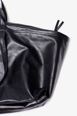Leather Weekender Bag - Black
