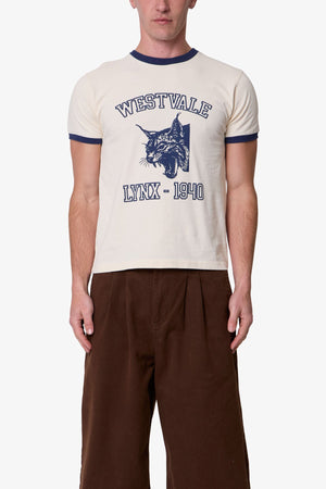 Lynx Ringer Tee - Off White