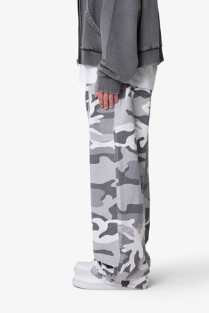 Mega Baggy Pants - Snow Camo