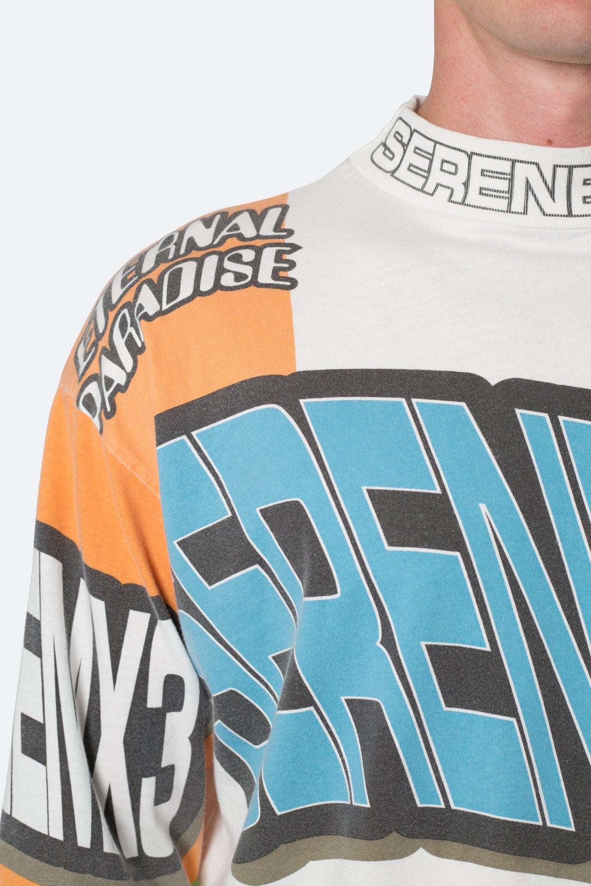 Mock Neck Motocross L/S Tee - Multi
