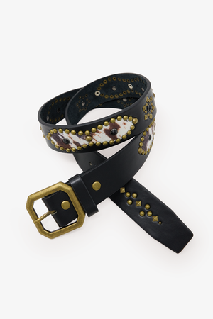 Mojave Leather Belt - Cow Print