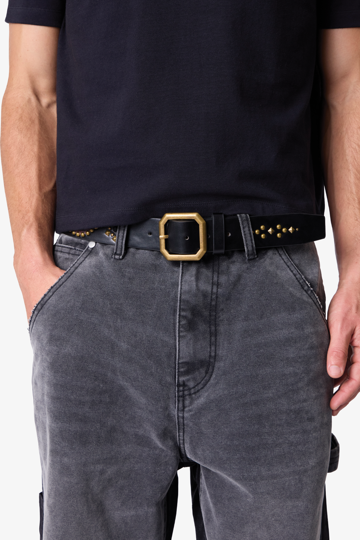 Mojave Leather Belt - Cow Print