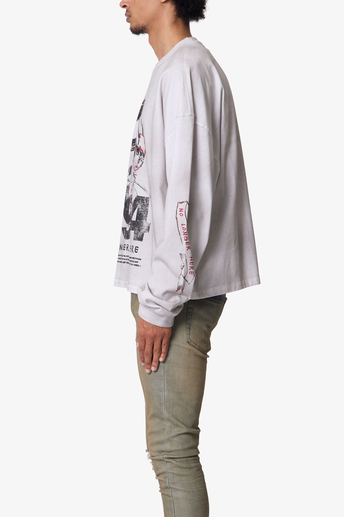 No Longer Here L/S Tee - White
