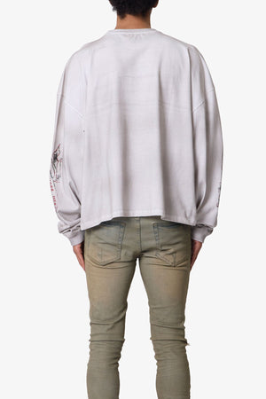 No Longer Here L/S Tee - White
