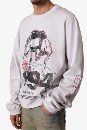 No Longer Here L/S Tee - White