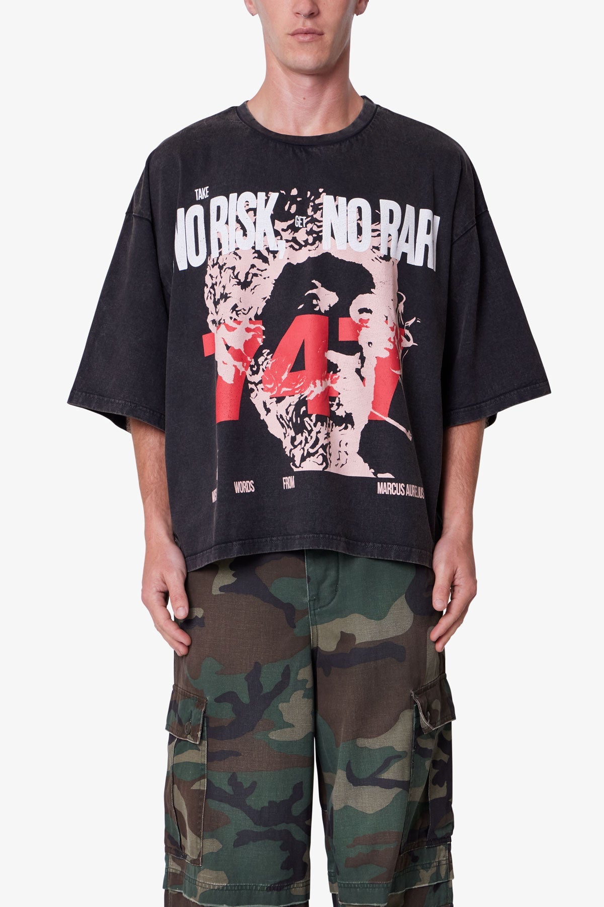 No Risk No Rari Print Tee - Black