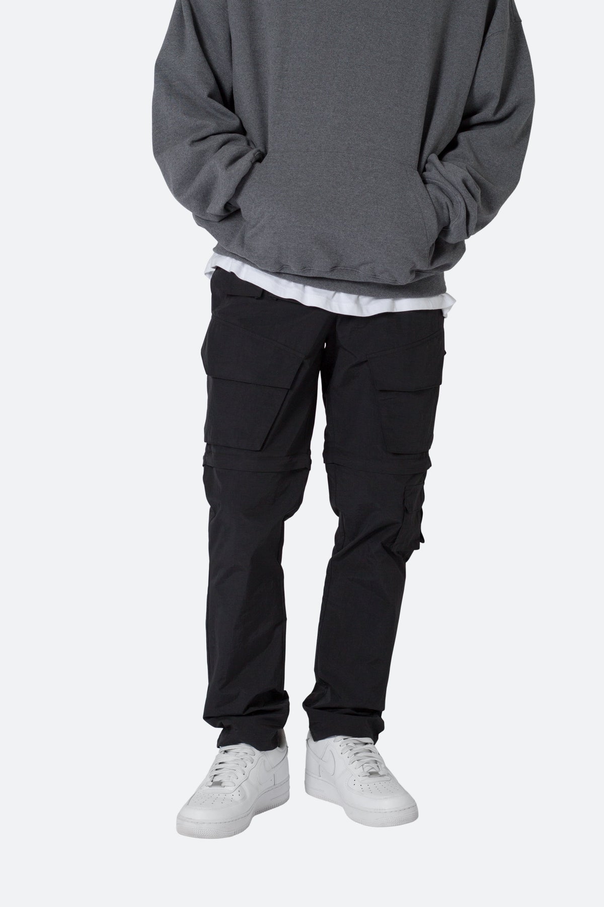 Nylon Cargo Traveler Pants - Black
