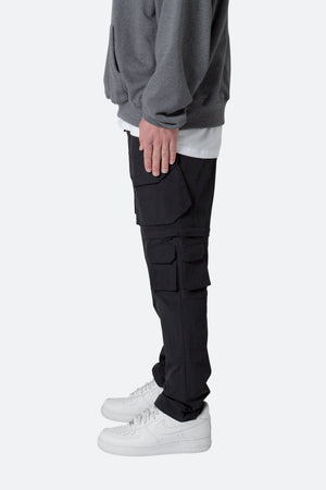 Nylon Cargo Traveler Pants - Black