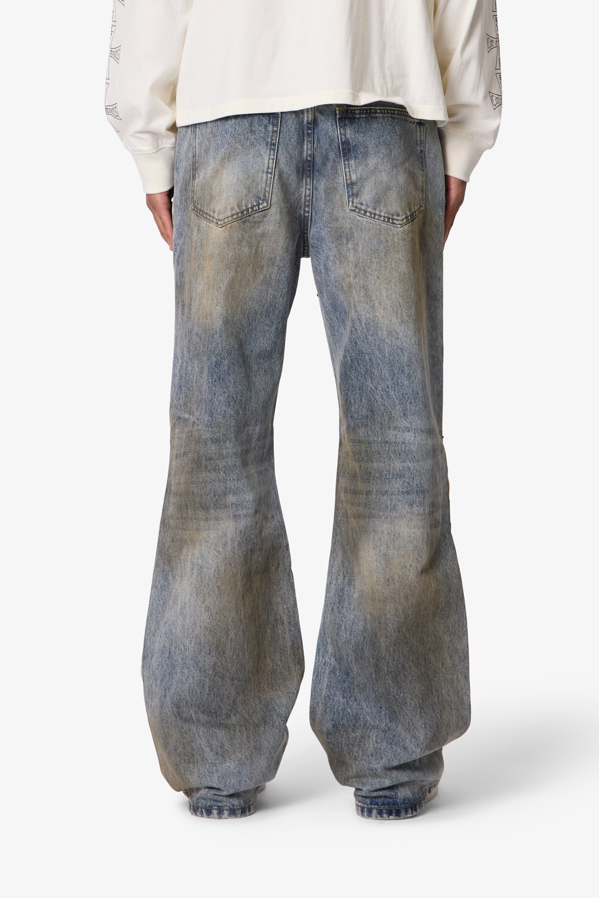 Oil Stain Iron Cross Denim - Blue