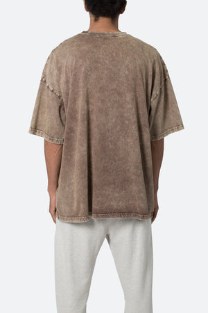 Oversized Acid Tee - Brown