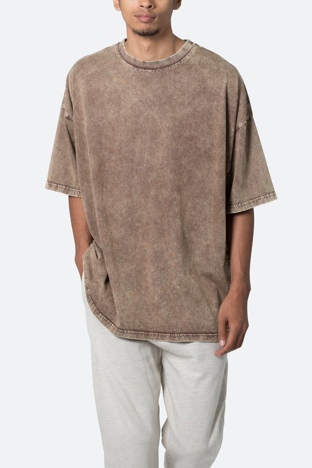 Oversized Acid Tee - Brown