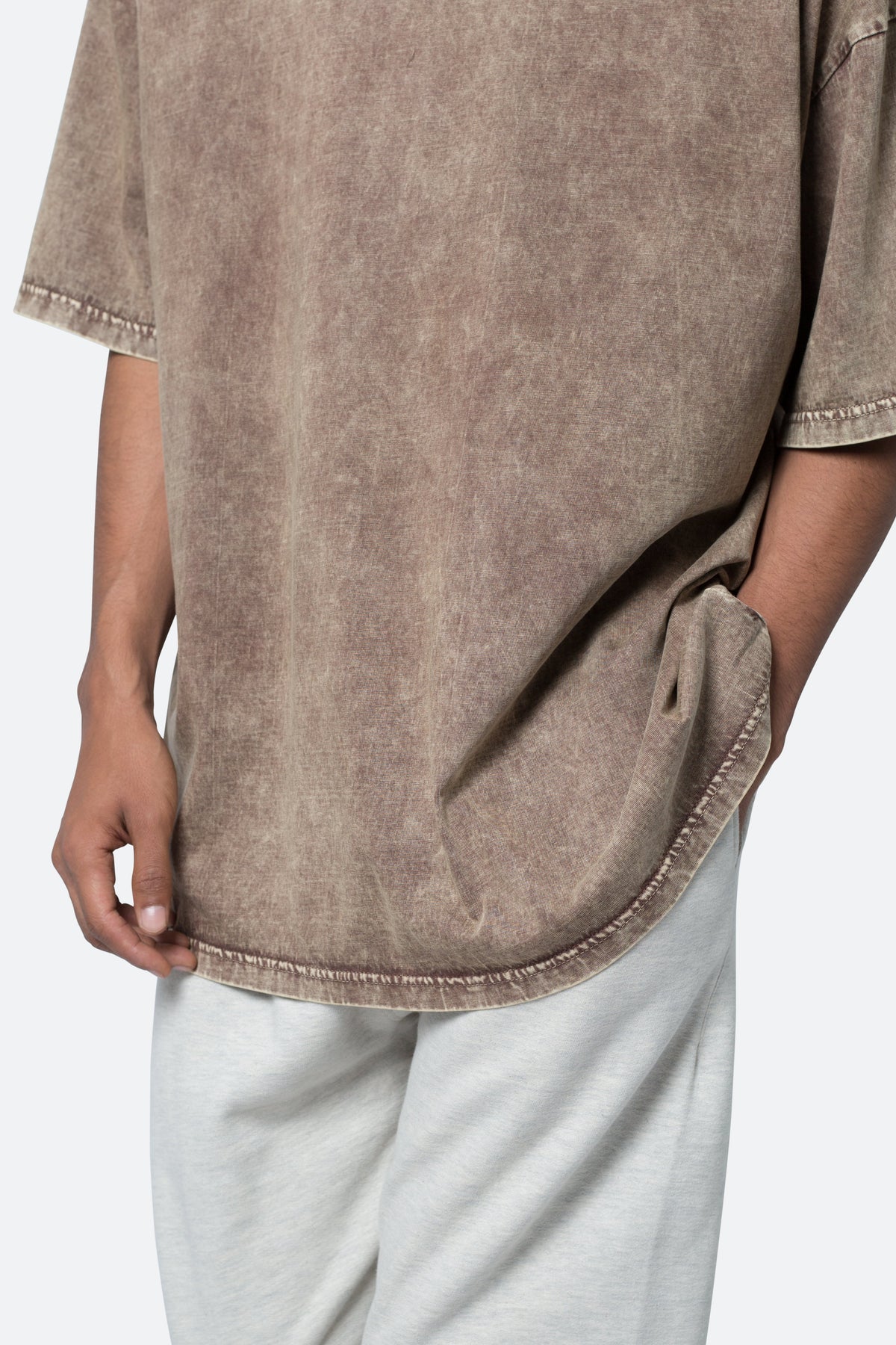 Oversized Acid Tee - Brown