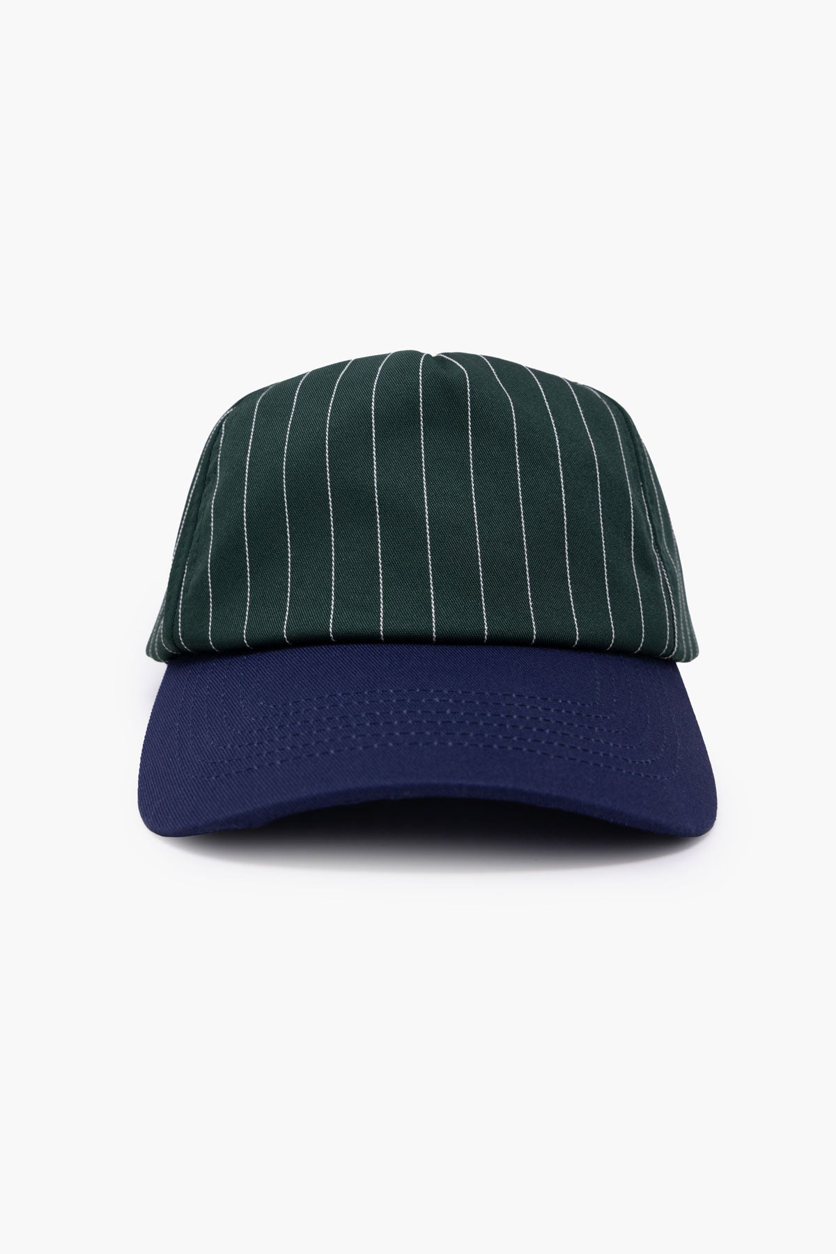 Pinstripe Snapback Hat - Green/Navy