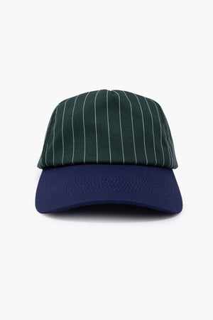 Pinstripe Snapback Hat - Green/Navy