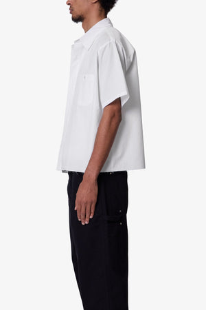 Poplin Cropped S/S Shirt - White