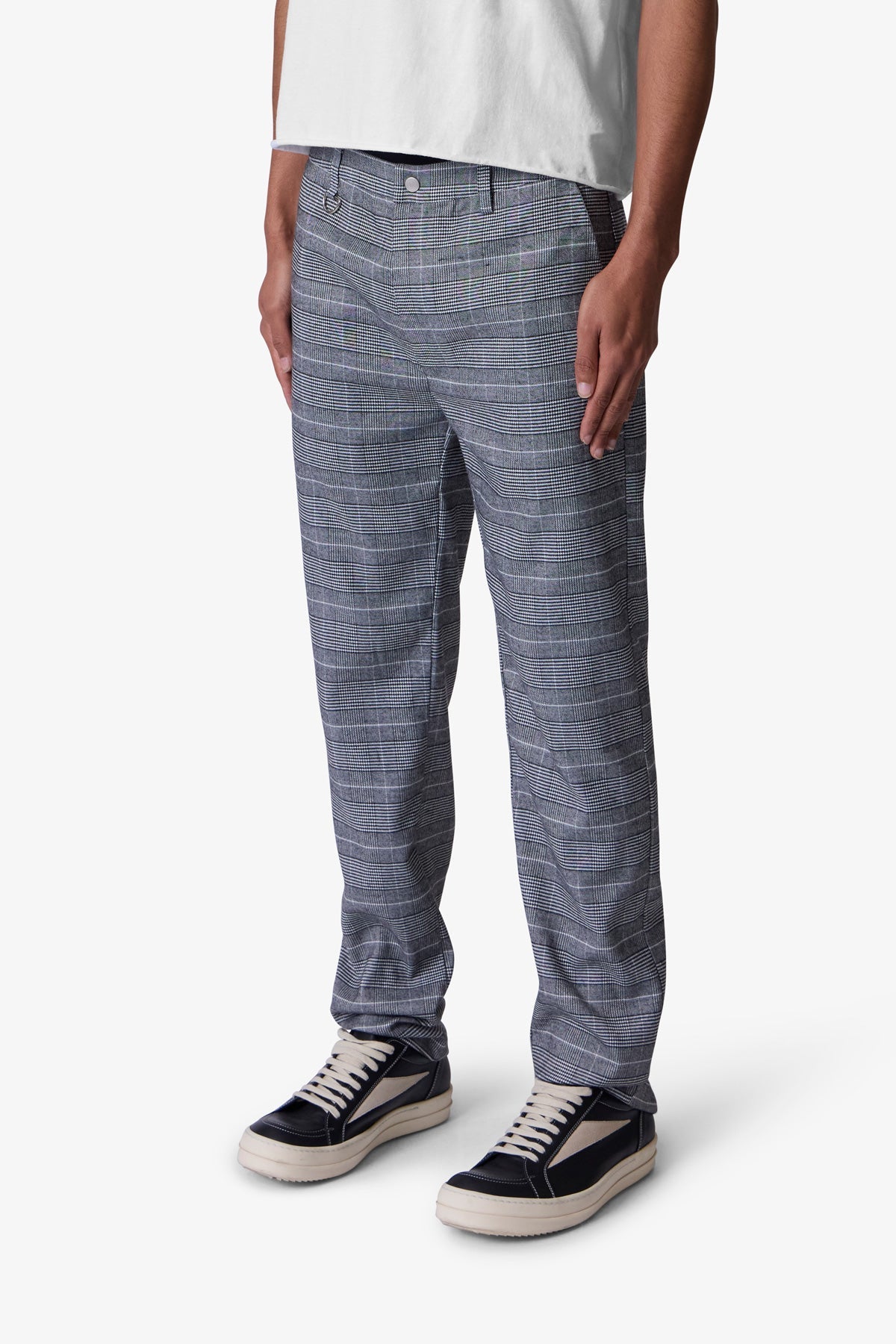 Punk Zip Trouser Pants - Black/Grey