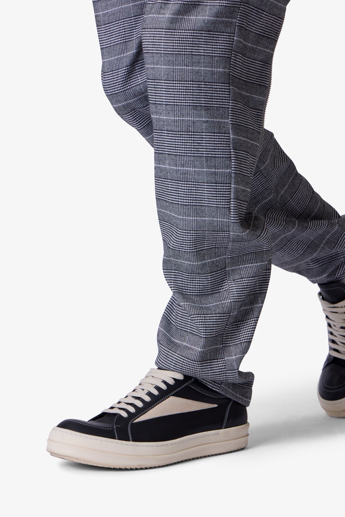 Punk Zip Trouser Pants - Black/Grey