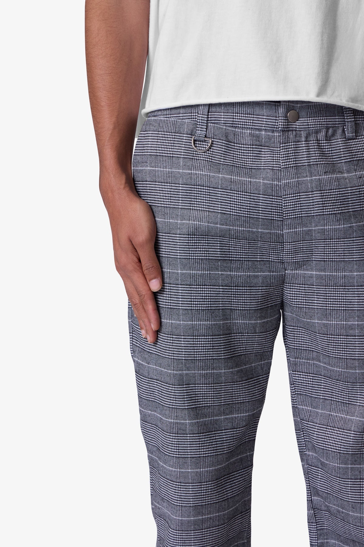 Punk Zip Trouser Pants - Black/Grey