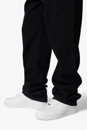 Raw Baggy Denim - Rinsed Black