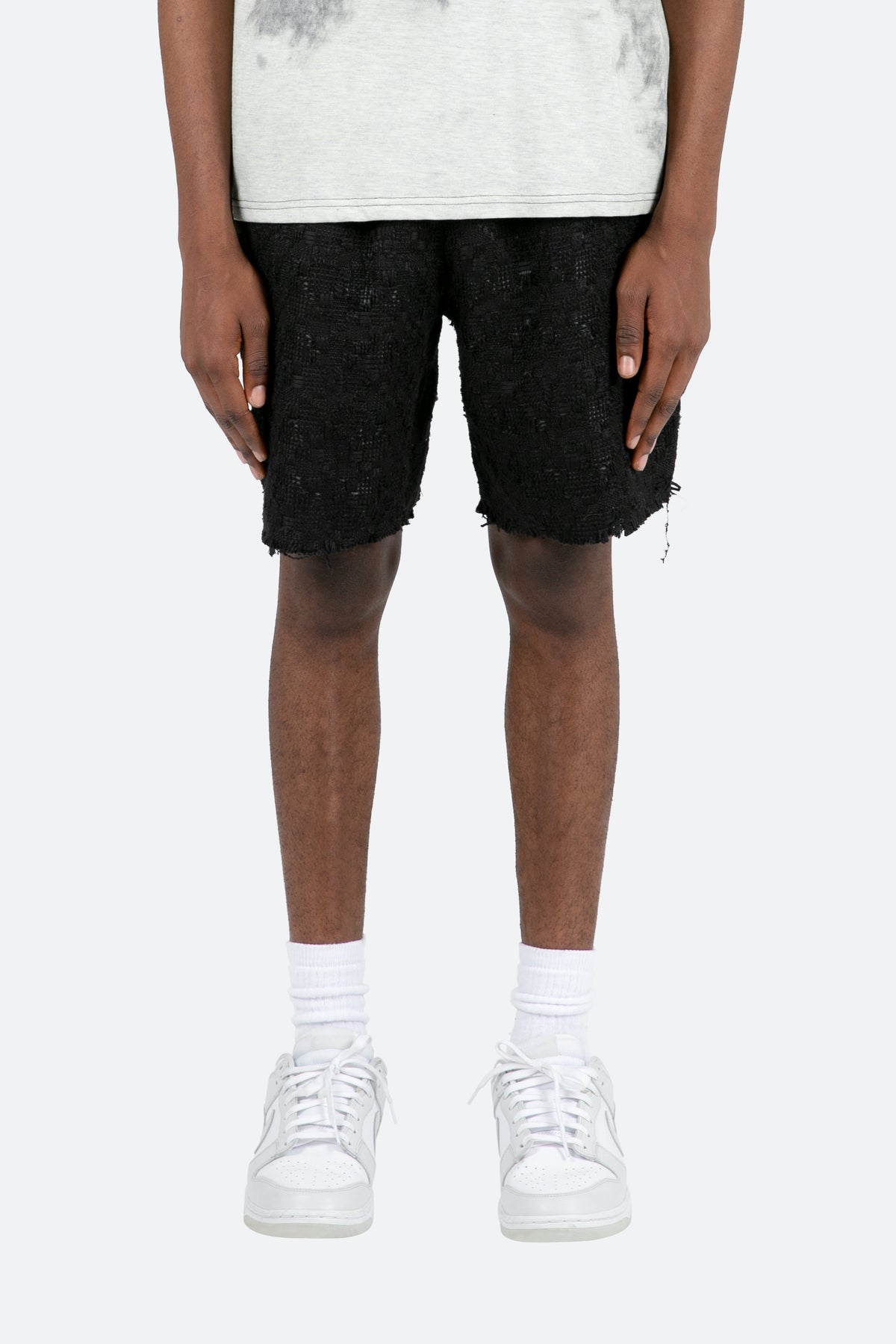 Raw Edge Shorts - Black