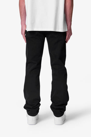Raw Straight Denim - Rinsed Black