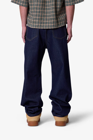 Raw Ultra Baggy Denim - Rinsed Indigo