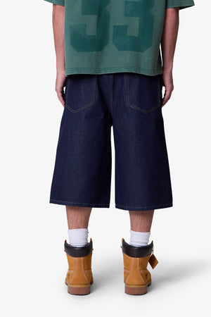 Raw Ultra Baggy Denim Shorts - Rinsed Indigo
