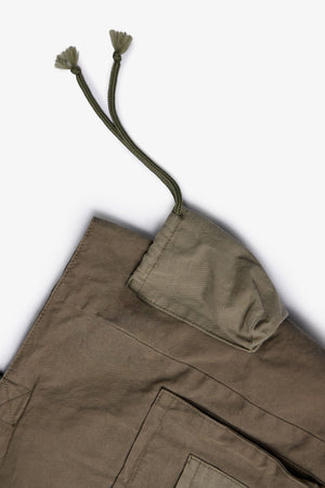 Reconstructed Canvas Tote Bag - Olive
