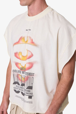 Retina Cut Off Tee - Off White