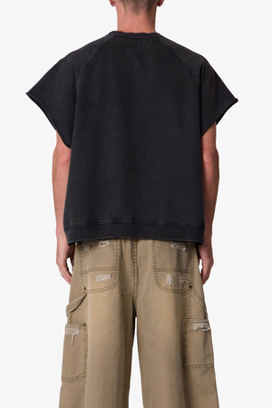 Rosewood Cut Off Tee - Washed Black