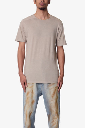 Sheer Crewneck Tee - Bone