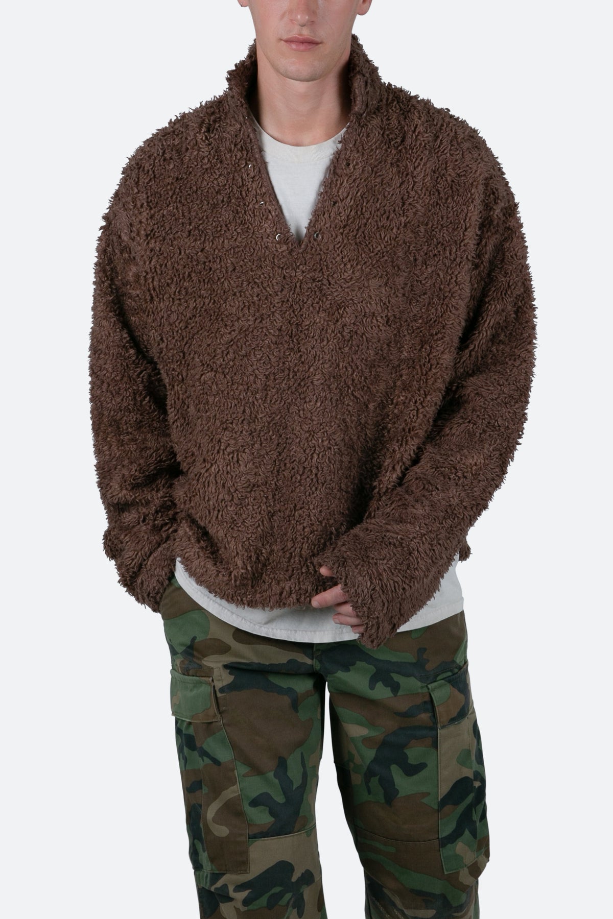 Sherpa Pullover - Brown