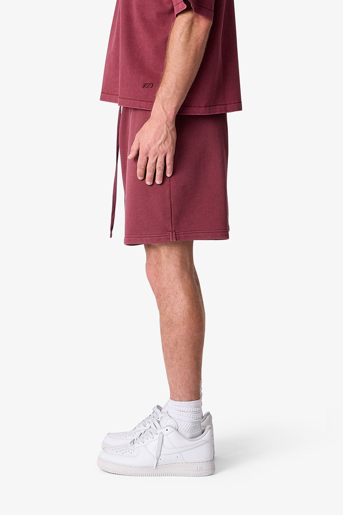 Short Sweatshorts - Washed Maroon