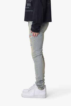 Shredded Skinny Denim - Blue
