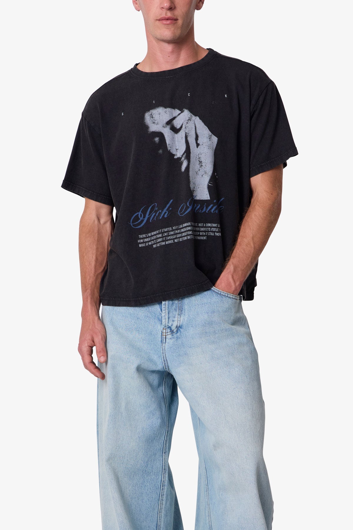 Sick Inside Tee - Washed Black