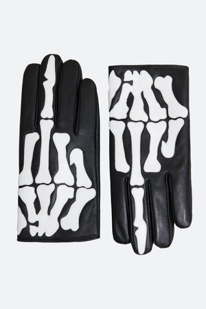 Skeleton Gloves - Black/White