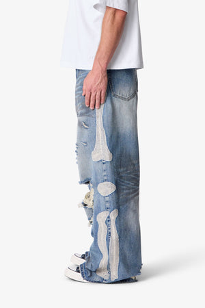 Skeleton Rave Denim - Blue