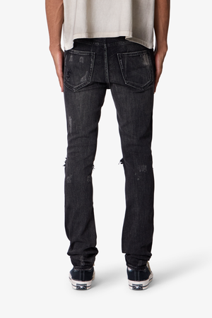 Skinny Distressed Moto Denim - Black