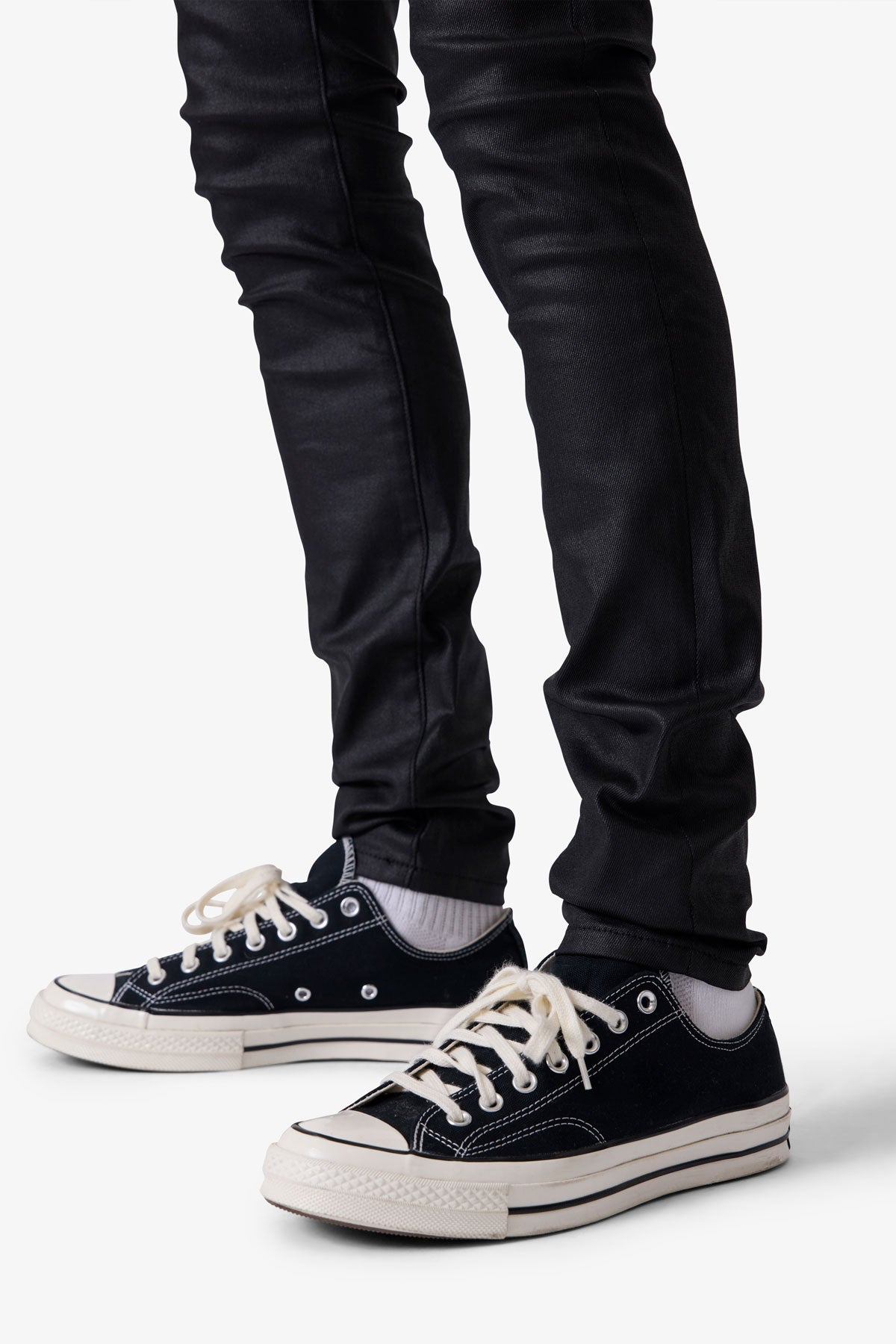 Skinny Waxed Denim - Black