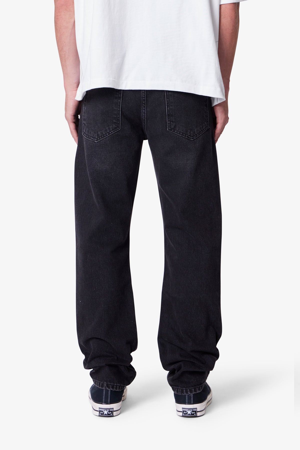 Straight Denim - Stone Wash Black