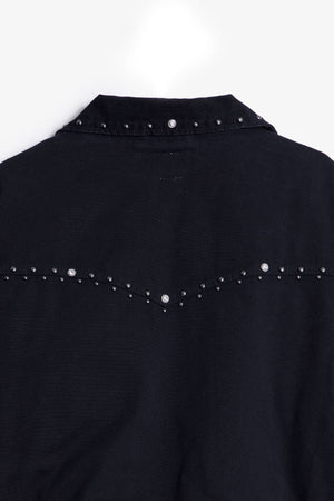 Studded Work Jacket - Washed Black