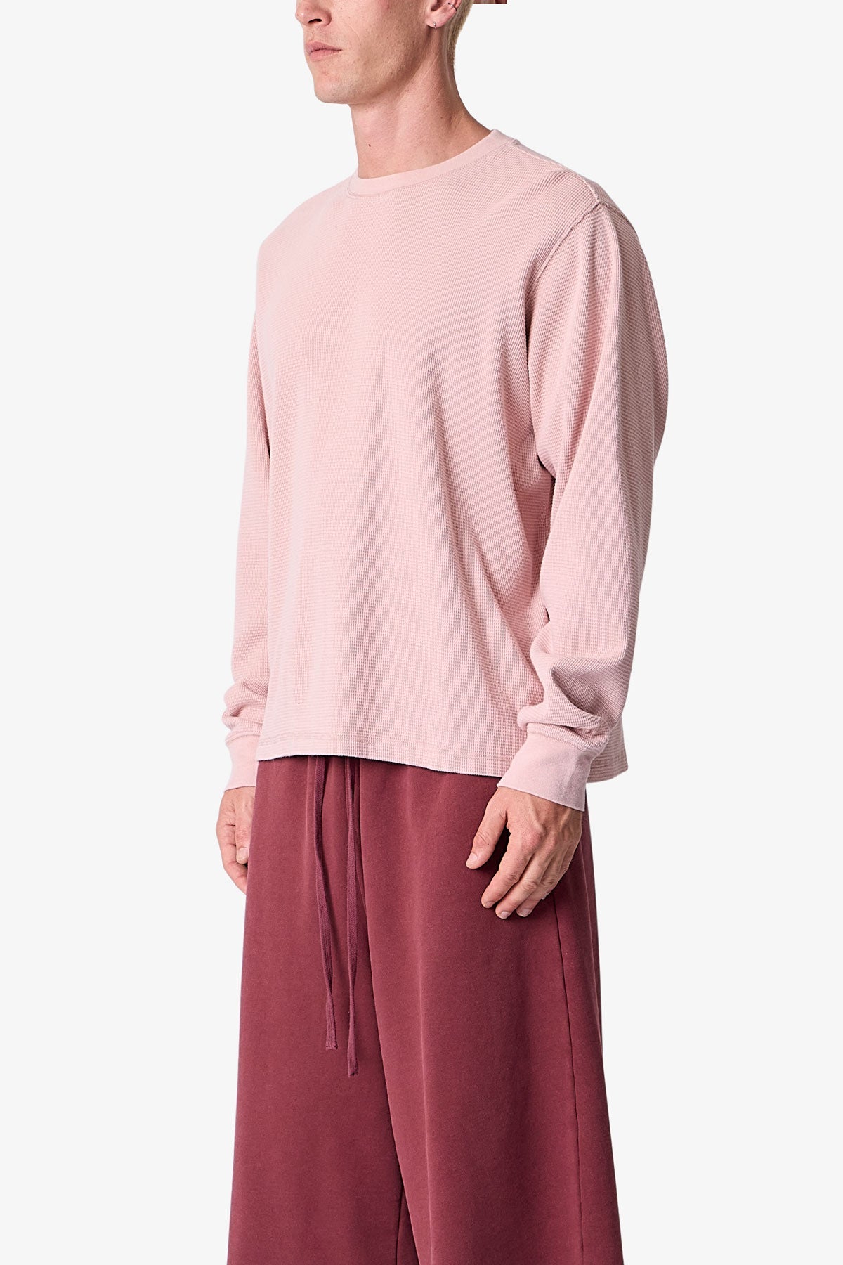 Thermal Long Sleeve Tee - Washed Pink