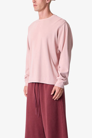 Thermal Long Sleeve Tee - Washed Pink