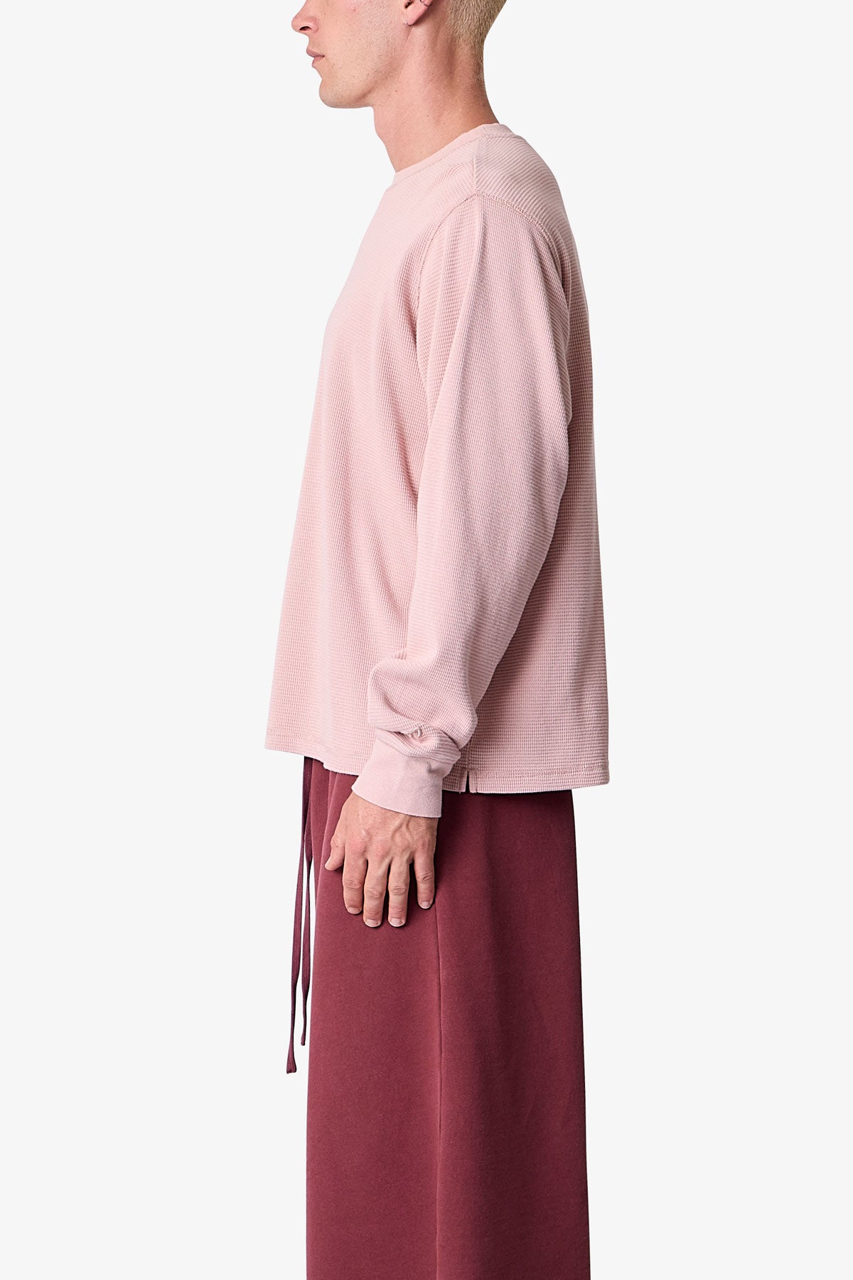 Thermal Long Sleeve Tee - Washed Pink