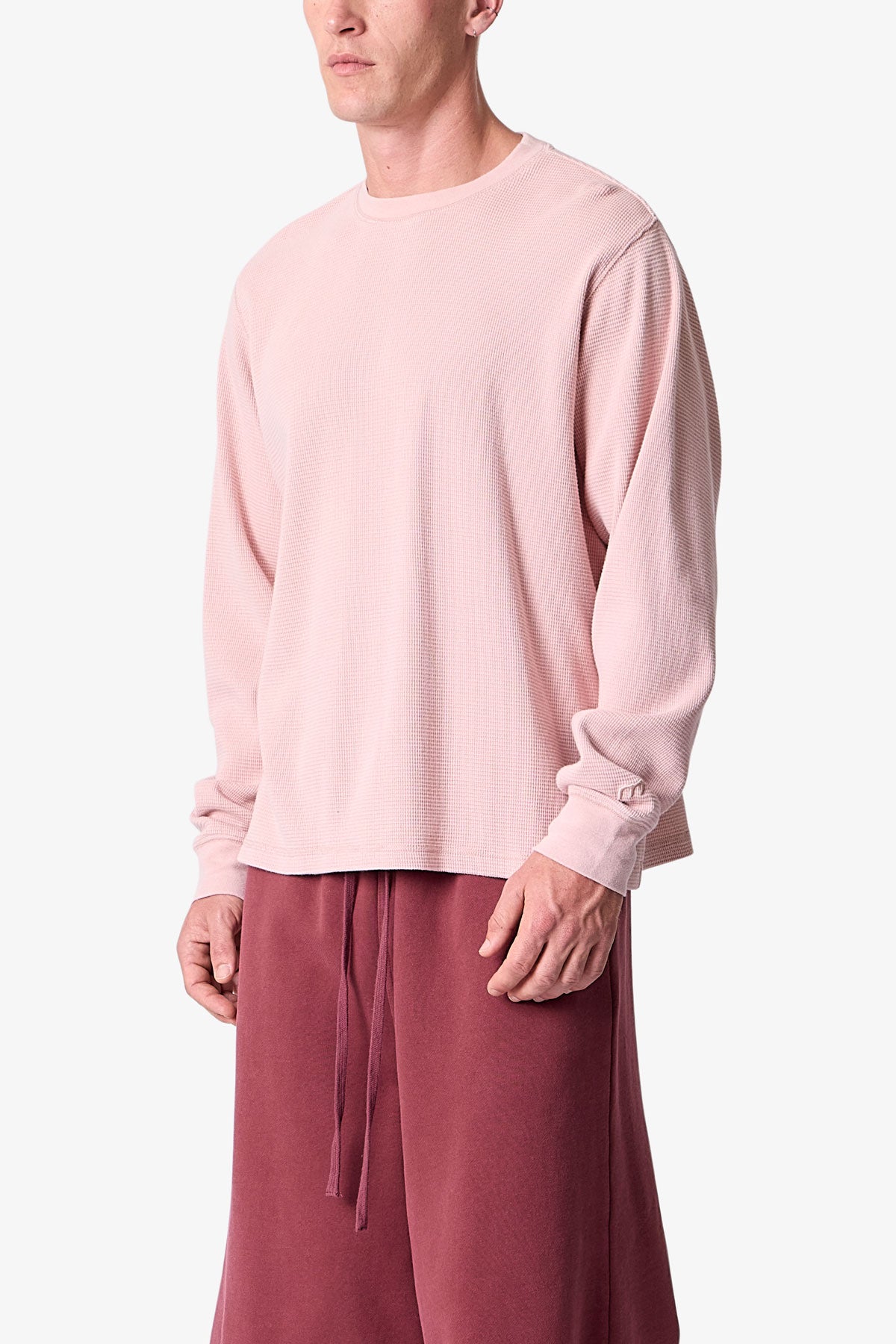 Thermal Long Sleeve Tee - Washed Pink