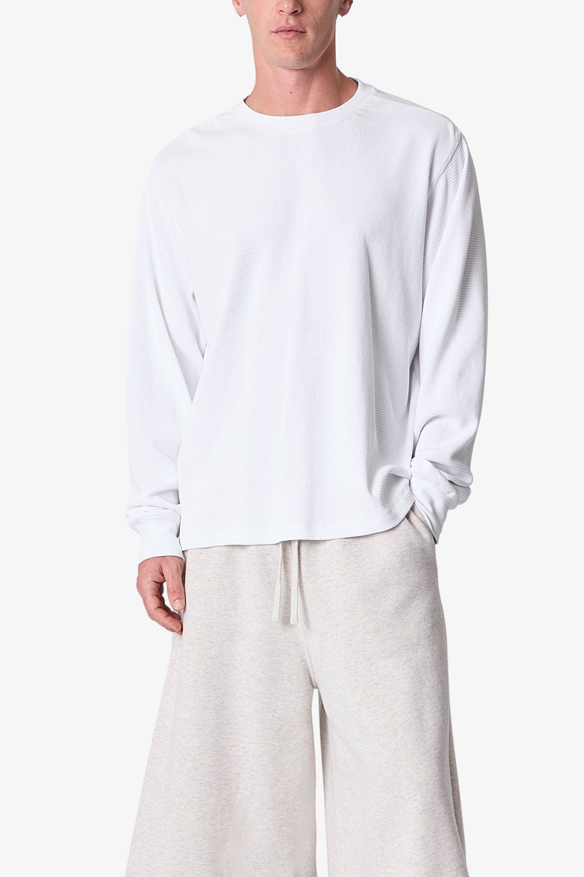 Thermal Long Sleeve Tee - White
