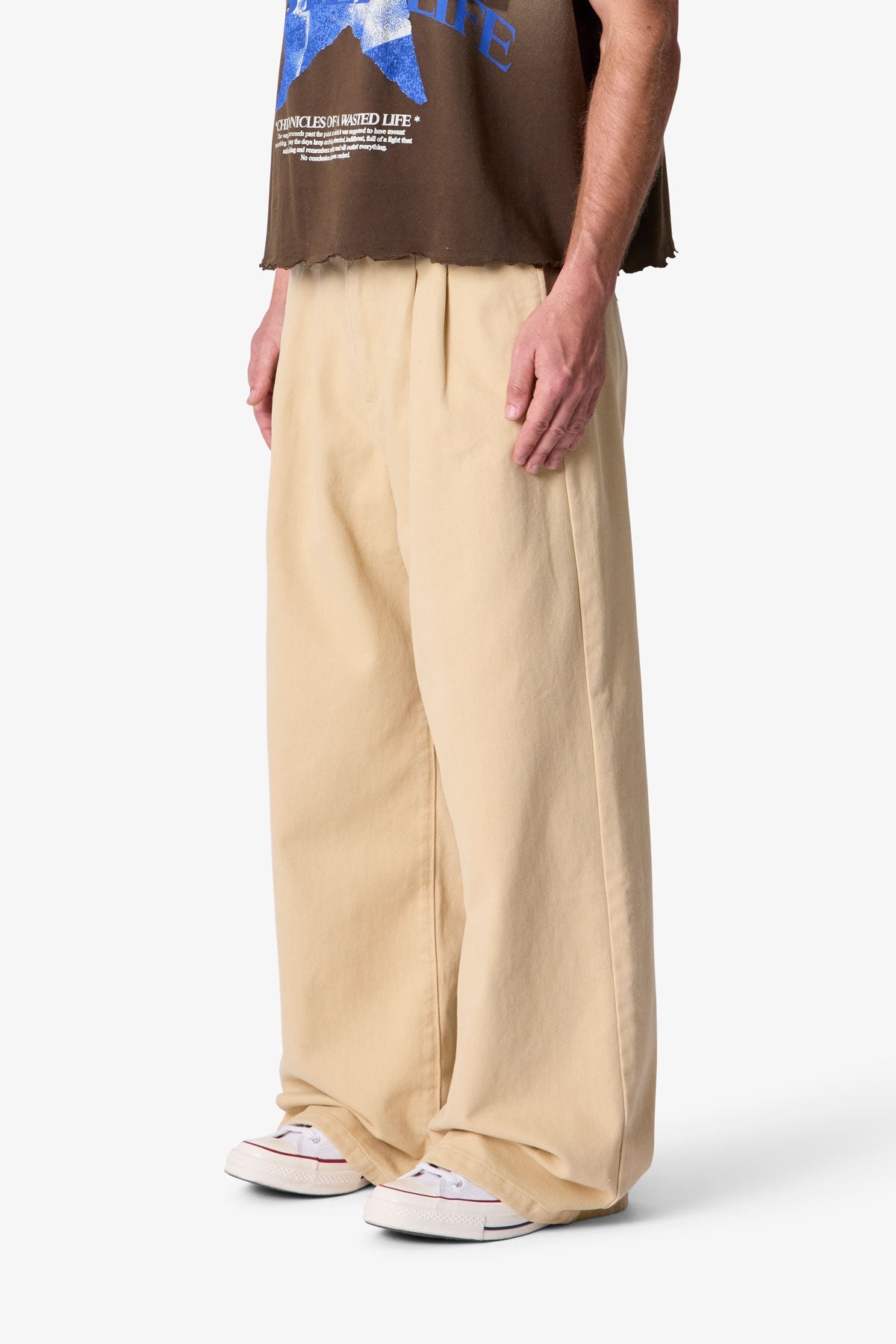 Twill Barrel Trouser - Khaki