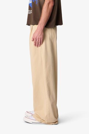 Twill Barrel Trouser - Khaki