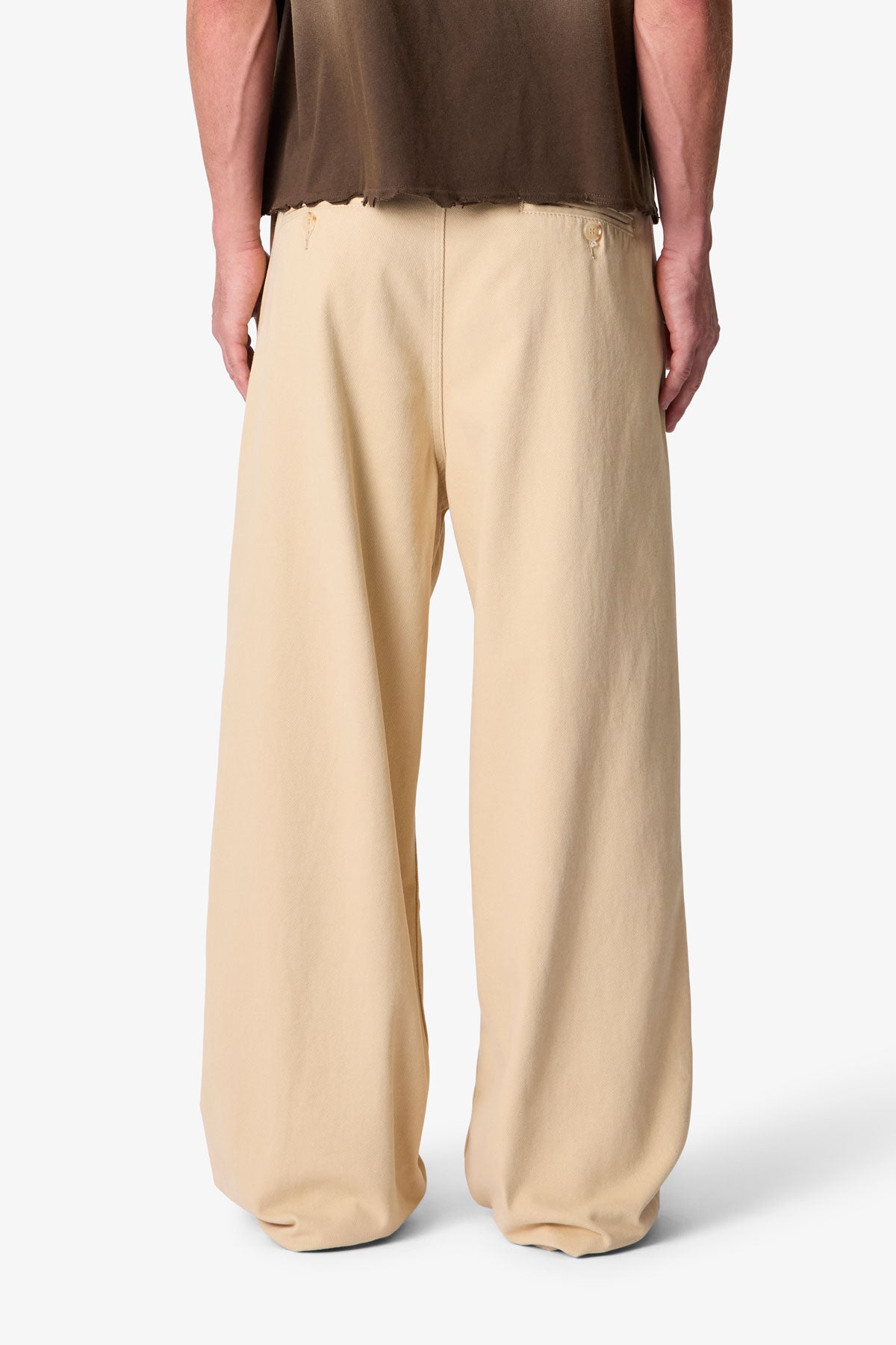 Twill Barrel Trouser - Khaki