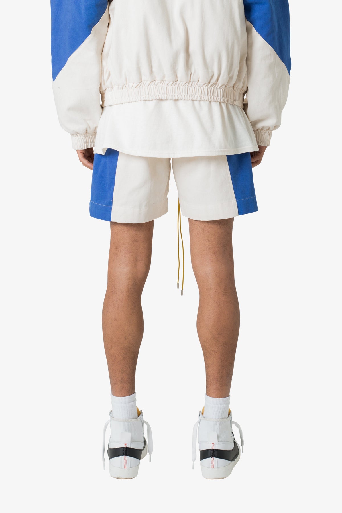 Twill Racing Shorts - Blue/Natural